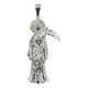 thumbnail image 1 of JOYARIS Dije Medalla Gigante Santa Muerte Con Zirconias En Plata 925 DM-0000350, 1 of 5
