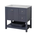 thumbnail image 3 of Lakeshore 36" Bathroom Vanity with Marine Gray Cabinet and Engineered White Top, 3 of 6