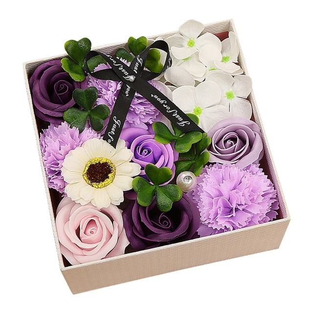 Dsscvnef Scented Oil Roses Flowers Soap Set for Day - Elegant Floral Arrangement with Fragrant Aromatherapy