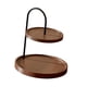 thumbnail image 5 of Bandeja de madera de 2 niveles para servir frutas, bandeja de madera para fiestas, decorativa estilo granja para Valentín, postres y otoño., 5 of 9