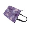 thumbnail image 4 of Zipper canvas bag large capacity large size practical handbag durable Canvas with leather material Ppurple Lace-like Flowers, 4 of 7