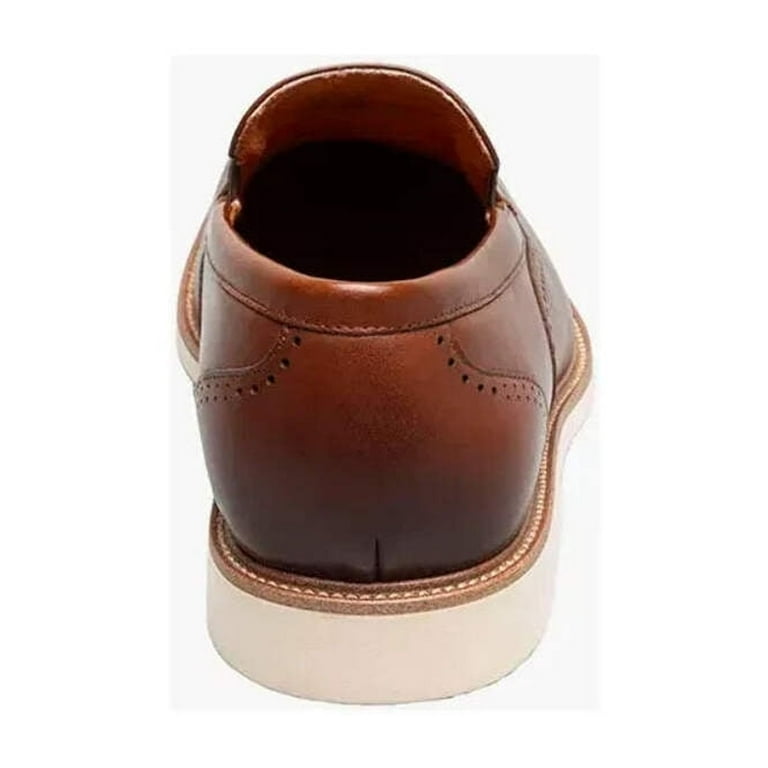 Stacy Adams Wellington Moc Toe Slip On Leather Chocolate Brown