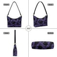 thumbnail image 4 of Kuiaobaty Crow Rose Print Leather Shoulder Purse for Women Gothic Bat Print Underarm Sling Bag with Smooth Zipper Large Capacity Hobo Purse Tote Bag for Halloween Purple, 4 of 7
