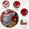 thumbnail image 5 of Red Snowman Christmas Table Cloth Waterproof Tablecloths, Winter Snowflake Xmas Gifts Tablecloth Dining Table Cover for Kitchen Party Tabletop Outdoor, Square Tablecloth 54x54 Inch, 5 of 9