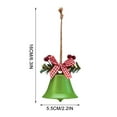thumbnail image 2 of Hwkond Up to 50% off Christmas Indoor Decoration Christmas Wrought Iron Bell Decoration Pendant Accessories Rope Holly Berry Xmas Tree Festival Wall Door Hanging Ornament,Green, 2 of 5