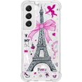 thumbnail image 3 of Phone Case for Samsung Galaxy S22 Plus (Not fit S22), Crystal Bling Quicksand Effect TPU Bumper Case with Four Corners Heavy Protective Cover for Samsung Galaxy S22 Plus,YBDT Iron Tower, 3 of 14
