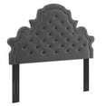 thumbnail image 1 of Diana Tufted Performance Velvet Full Queen Headboard Charcoal, 1 of 11