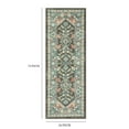 thumbnail image 6 of Mainstays Persian Border Medallion Loop Print Gray Aqua Indoor Runner Rug, 2' x 6', 6 of 8