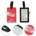 thumbnail image 3 of Unique Bargains 1 Pc Outcrop Aircraft Luggage Tag for Travelling Rose Red, 3 of 4