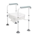 thumbnail image 1 of Elevated Toilet Riser, Prevent Slipping Height Increase Raised Toilet  Easy Adjust with Arms for Bathroom, 1 of 7