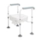 thumbnail image 5 of Asiento de inodoro elevado con asas Elevadores de asiento de inodoro de acero inoxidable de alta estabilidad para personas mayores Mujeres embarazadas, 5 of 15