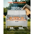 thumbnail image 3 of VEVOR Rôtissoire à Broche Barbecue Grill Cochon Agneau Poulet Rôtissoire avec Couvercle 60W 286LBS, 3 of 9