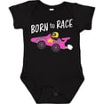 thumbnail image 3 of Inktastic Born to Race Pink Race Car Boys or Girls Baby Bodysuit, 3 of 5