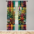 thumbnail image 2 of Ambesonne Botanical Curtains, Colorful Abstract Nature, Pair of 28"x63", Multicolor, 2 of 2