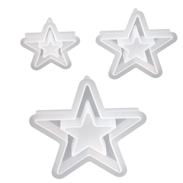 Moldes Fundición Navidad Silicona 1/3pcs Estrellas 3D para Casting