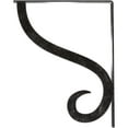 thumbnail image 4 of Ekena Millwork 1 1/2"W x 12"D x 15"H Ashford Single, Wrought Iron Bracket, (Single center brace), Antiqued Silver, 4 of 8