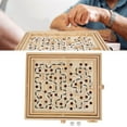 Wooden Labyrinth Game Marble Maze with Two Steel Marbles,Maze Toy for