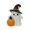 White, variant on Resin Ghost Figurine with Pumpkin for Halloween Tabletop Decor, Cute Ghost Statue for Home Office Tiered Tray Shelf Display, Fall Party Ornament for Christmas New Year Gift (1 Pcs)