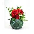 thumbnail image 2 of Handpainted Glass Vase - Tropical Flower Vase - Decorative Design - Home Decor - 6 Inch Round Unique Piece for Floral Arrangements, 2 of 6