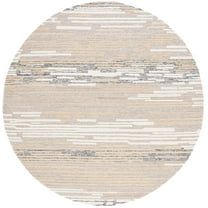 SAFAVIEH Fifth Avenue Dederick Abstract Area Rug, Natural/Beige, 7' x 7' Round