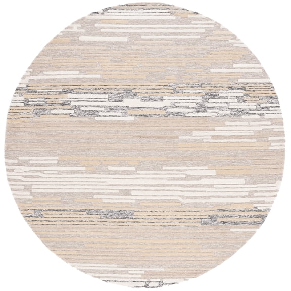 SAFAVIEH Fifth Avenue Dederick Abstract Area Rug, Natural/Beige, 7' x 7' Round