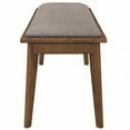 thumbnail image 4 of Coaster Alfredo Upholstered Wood Dining Bench Gray and Natural Walnut, 4 of 5