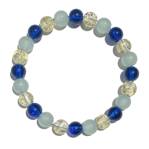 Elastic Anxiety Bracelet for Women & Men - Natural Gemstone Beads Stress Relief Jewelry, Handmade Calming Yoga Bracelet for Mental Balance & Inspirational Gifts
