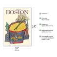 thumbnail image 2 of Boston Colonial Massachusetts - Vintage Travel Poster by David Klein c.1960s - Master Art Print 10in x 14in, 2 of 4