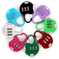 thumbnail image 1 of Paquete de 6 mini candados con combinación reiniciable de 3 dígitos para equipaje de viaje colores surtidos, 1 of 5