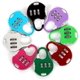 thumbnail image 1 of Paquete de 6 mini candados con combinación reiniciable de 3 dígitos para equipaje de viaje colores surtidos, 1 of 5