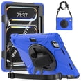 thumbnail image 1 of Funda para iPad Pro 11 2025 / 2024, Silicona Anti-caída + Capa Protectora de PC con Asa, Correa para el Hombro, Funda Protectora Resistente a Golpes y Tres Pruebas para Tablet, Azul, 1 of 6