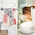 thumbnail image 6 of Coolnut Hand Towels Japanese Doll Mask Patterned 2 PCS, Cotton Bath Towel for Drying Face Hands Body Decorative Water Absorbent Lightweight Towels for Bathroom Ktichen Travel Gym, 16"x28", 6 of 6