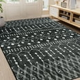 thumbnail image 2 of Ultrug Vintage Rugs Boho Geometric Moroccan Area Rug Soft Carpet for Bedroom Living Room Home Decor,4'x6',Black, 2 of 7