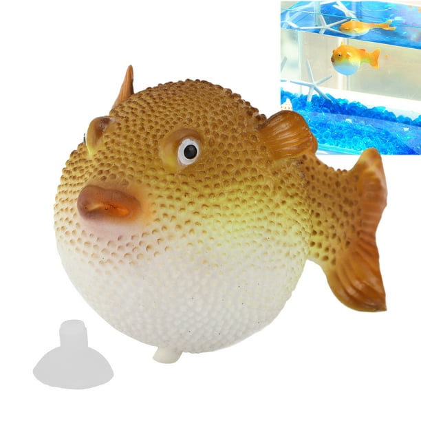 Artificial Rubber Fish, Simulation Aquarium Puffer Fish Floatable