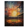 thumbnail image 3 of Designart "In Spotlight Sport Stadium wall art IX" Cityscapes Print on Natural Pine Wood, 3 of 5
