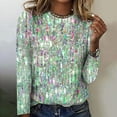 thumbnail image 4 of Birdeem Blouse pour Femmes Mode Femmes Décontractée Manches Longues Col Rond T-Shirt Ample Blouse Tops, 4 of 12
