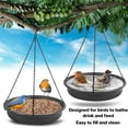 thumbnail image 4 of Outdoor Hanging Bird Bath Tray, Sturdy Chain Hanging Feeder Tray, Heavy-Duty Capacity for Garden & Patio Decor, Bird Water & Seed Feeder for Yard, 4 of 7