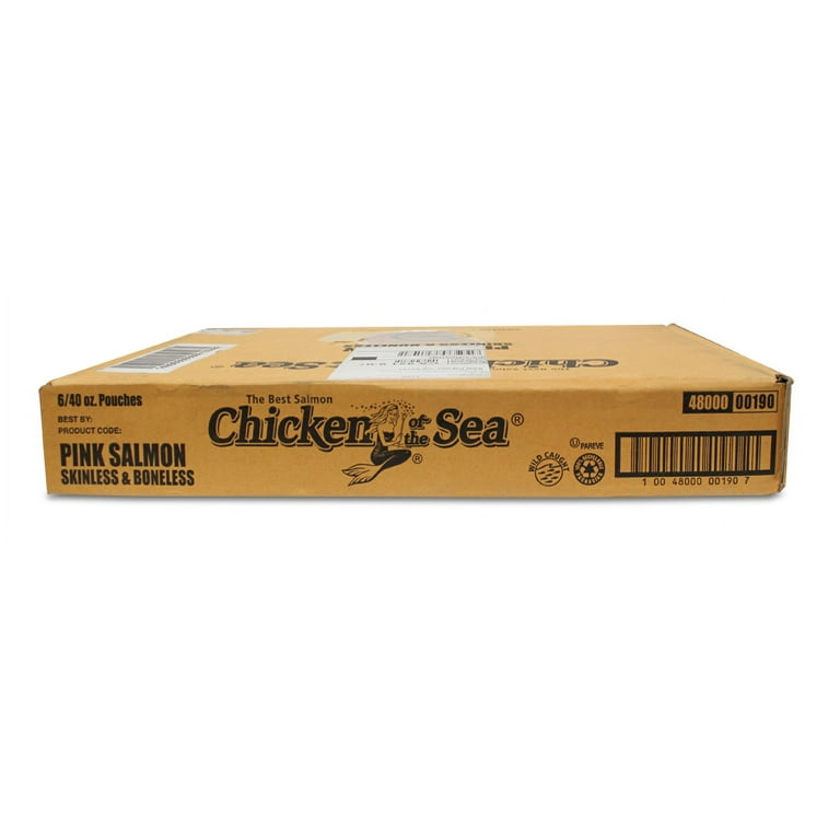 6 PACKS : Chicken Of The Sea Premium Skinless and Boneless Pink Salmon  Pouch, 40 Ounce . 