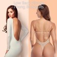 thumbnail image 3 of VASLANDA Thong Shapewear for Women Tummy Control Invishaper Plunge Backless Body Shaper Bra Low Back Bodysuit Daily Use, 3 of 6