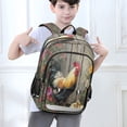 thumbnail image 6 of Backpack 12.9 *5.1 * 17.7 Inches Outing Backpack, Shopping Backpack, Travel Backpack Colorful Big Rooster, 6 of 7