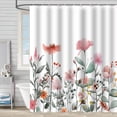 thumbnail image 1 of Cortina de baño, cortina de ducha de plantas verdes, impermeable y a prueba de moho, impresión digital 3D, partición de cortina de baño de bosque, no requiere perforación, xiao624, 150*180, 1 of 1