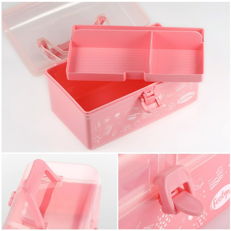 SMALL PLASTIC ART TOOL BOX