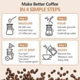 thumbnail image 6 of WAAYEE Pour Over Coffee Maker with Double Layer Stainless Steel Filter, 8-Cup, 34oz, Drip Coffee Maker, Coffee Dripper Brewer, High Heat Resistant Carafe, also for Camping, Hiking, 6 of 9