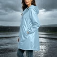 thumbnail image 5 of Jerdar Women Waterproof Lightweight Long Sleeve Rain Jacket Solid Color Winter Rainproof Active Outdoor Hooded Raincoat S, 5 of 8
