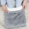 thumbnail image 3 of Chauffe-pieds Électrique Masseur Coussin Chauffant Réglages (Rose), 3 of 6