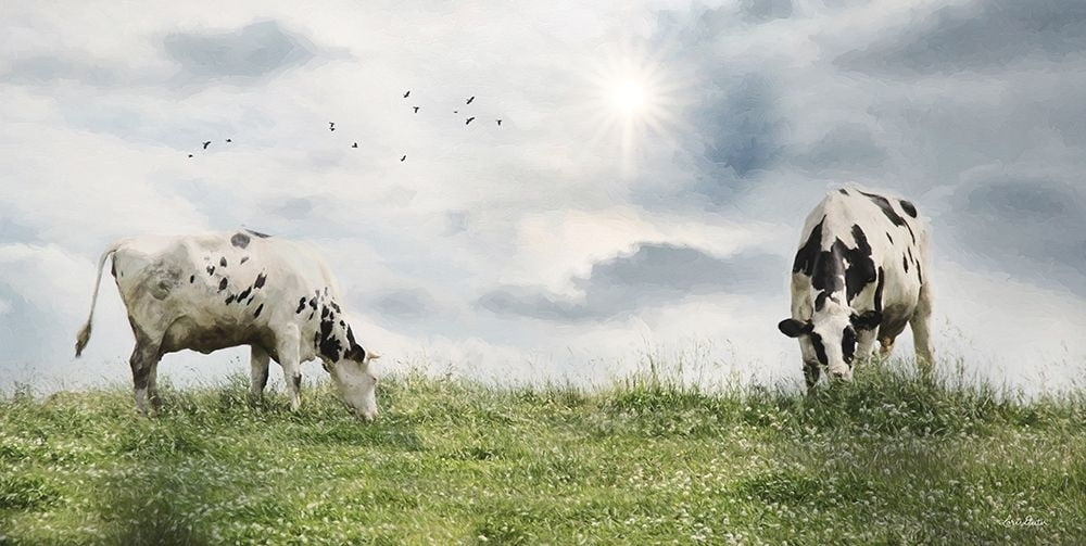 Lori Deiter Drink Milk Cow Farm  Art Print 18 x 12 