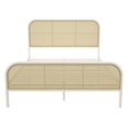 thumbnail image 4 of Mr. Kate Roxanne Metal Platform Bed Frame with Cane Headboard, Queen, Parchment White, 4 of 22