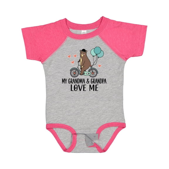 Inktastic Grandma Grandpa Love Me Boys Baby Bodysuit