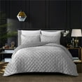 thumbnail image 6 of Posh Living Safiya Velvet 3pc Full/Queen Comforter Set Silver, 6 of 6