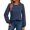 Navy, variant on ManxiVoo Sophisticated Long Sleeve Blouse with Delicate Lace Detail Versatile Casual to Business Tops for Women 2025 Essential Wear L Size Black